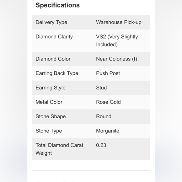 Morganite and Diamond earrings - Picture 10 of 10